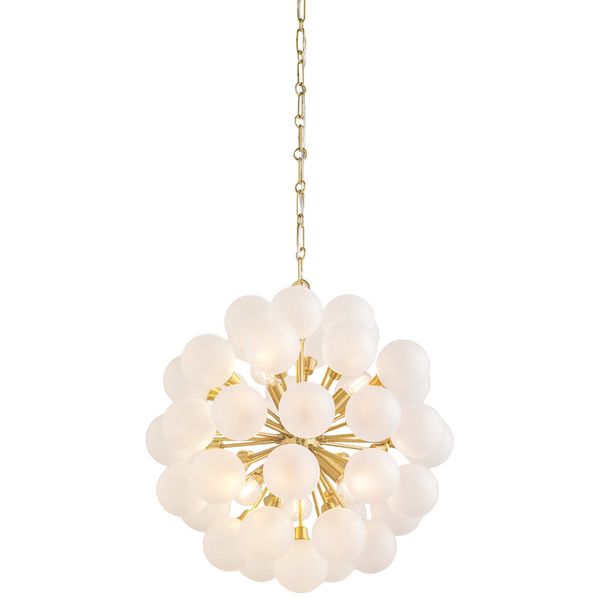 Celine Semi Flush, Aged Brass