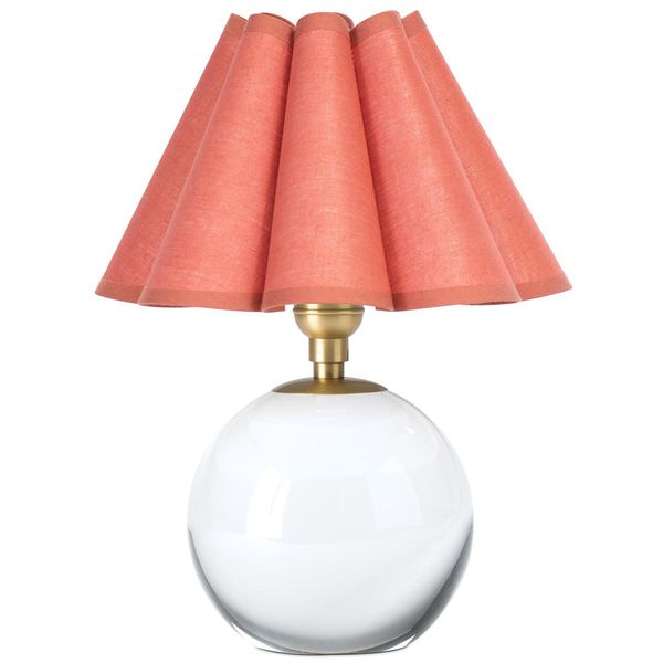 Giorgio Crystal Mini Lamp, Polished Nickel/Mist Blau