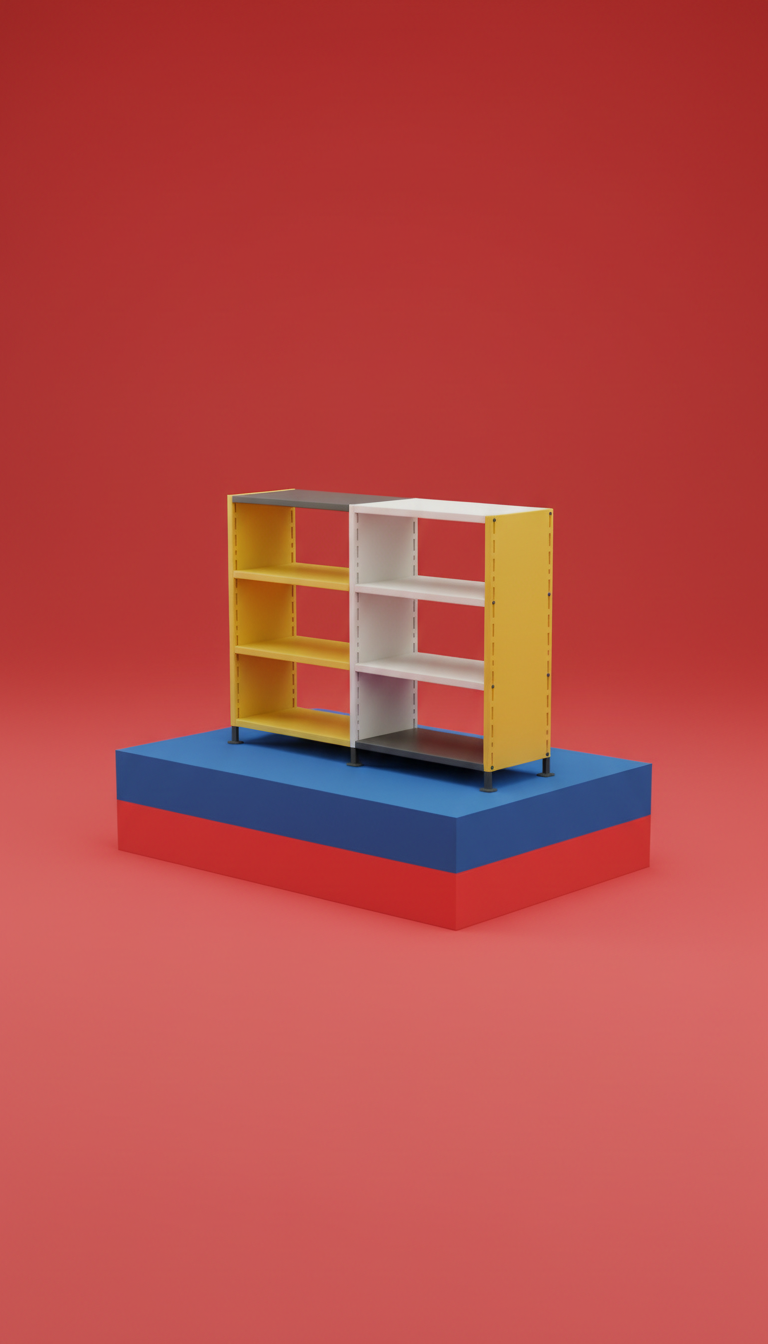 Preußisches Modulares Regal aus pulverbeschichtetem Stahl