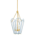 Clarisse Lantern, Aged Brass/Soft Bisque