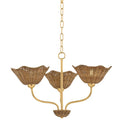 Kehlani 5 Light Chandelier, Aged Brass