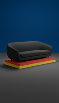Galerie Lounge Sofa aus Karbon-Wollmischung